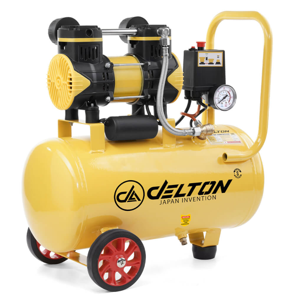 ปั๊มลม OIL FREE DELTON รุ่น FAC-30L 30 ลิตร 850 วัตต์ สีเหลือง_3